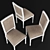 Safavieh Old World Dining Chair 3D model small image 3