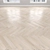 Cream Oak Parquet: Herringbone, Linear, Chevron 3D model small image 2