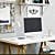 Modern Home Office Setup: Ikea LINNMON / FINWARD Table & More 3D model small image 3