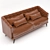 Vintage Brandy Leather Sofa 3D model small image 2