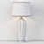 Elegant White Ceramic Table Lamp 3D model small image 2
