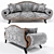 Luxurious Alexandra 3-Seater Sofa by COLECCION ALEXANDRA 3D model small image 2