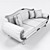 Luxurious Alexandra 3-Seater Sofa by COLECCION ALEXANDRA 3D model small image 3