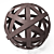 Rustic Metal Orb: Brown 11.75 in 3D model small image 1