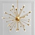 Italian Brass Sputnik Chandelier 3D model small image 1