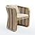 Boune Rattan Lounge Chair 3D model small image 1