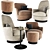 Modern Minotti Armchair Set - Elegant Design & Complete Accessories 3D model small image 1