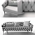 Adeline Upholstered Sofa: Luxurious Comfort for Your Home 3D model small image 2