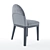 Elegant Aston Dining Chair 3D model small image 2