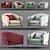 Elegant Minotti FIL NOIR Sofa 3D model small image 1