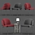 Elegant Fil Noir Chair Set 3D model small image 1