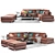 Luxury Italian Furniture: Poltrona Frau Sofa & Coffee Tables 3D model small image 1