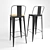 Modern Tolix Bar Stool 3D model small image 2