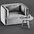 Truedesign Modern Armchair & Coffee Table Bundle 3D model small image 3