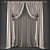 Elegant Classic Style Curtains 3D model small image 1