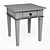 Rustic Gray End Table with Storage 3D model small image 3