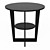 Modern Oval Walnut End Table 3D model small image 2