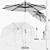 Premium Tilt Black Frame Patio Umbrellas 3D model small image 3