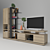 "Gautier" TV Cabinet: Stylish and Spacious 3D model small image 2