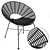 Rattan Barbados Chair 3D model small image 1