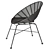 Rattan Barbados Chair 3D model small image 2