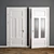 Elegant White Interior Doors 3D model small image 1