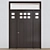 Elegant Front Entry Door 3D model small image 1