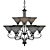 Lancaster 9-Light Bronze Chandelier 3D model small image 3