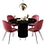 Gubi Bettle Dining Set: Elegant 3D Model 3D model small image 1