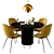 Gubi Bettle Dining Set: Elegant 3D Model 3D model small image 2