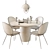 Gubi Bettle Dining Set: Elegant 3D Model 3D model small image 3