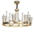 Elegant Crystal Brass Candle Light 3D model small image 1