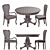 Rampoldi Creations Dining Table and Chairs Set 3D model small image 3