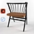 Ink Leather Chair | Stylish and Comfortable 3D model small image 1