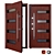 Sleek Inox S-12 Entrance Door 3D model small image 1
