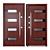Sleek Inox S-12 Entrance Door 3D model small image 3