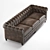 Elegant London Club Sofa 3D model small image 2