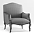 Elegant Bergere Chair: Darryl Carter 3D model small image 3