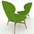 Modern Round Armchair: Stylish and Comfortable 3D model small image 2