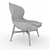 Modern Round Armchair: Stylish and Comfortable 3D model small image 3