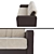 Sleek Samurai Sofa 3D model small image 2