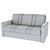 Sleek Samurai Sofa 3D model small image 3