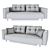 Modern Clio Divan: Sleek Design 3D model small image 3