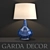 Garda Decor Blue Glass Desk Lamp 3D model small image 1