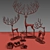 Charming Reindeer Decor Set 3D model small image 3