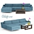 Chicago Corner Sofa & Coffee Table Set 3D model small image 1