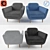 Modern Upholstered Armchair 3D model small image 1