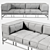 Bruehl Metal Sofas: Modern Elegance 3D model small image 3