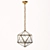 Gilded Iron Pendant Ceiling Light 3D model small image 1