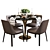 Elegant Black and Gold Table Setting 3D model small image 1